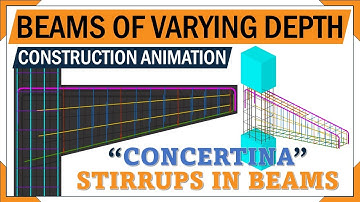 Beam reinforcement details | Varying depth cantilever beam reinforcement | 3d construction animation