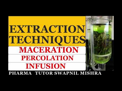 Extraction Techniques |Maceration,Percolation,Infusion process| Hindi &English #extraction #infusion