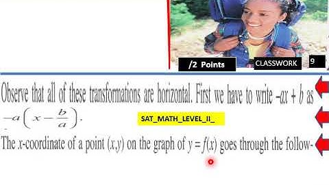 12 Transformations Symmetry SAT MATH Level II CW L V Pt 1