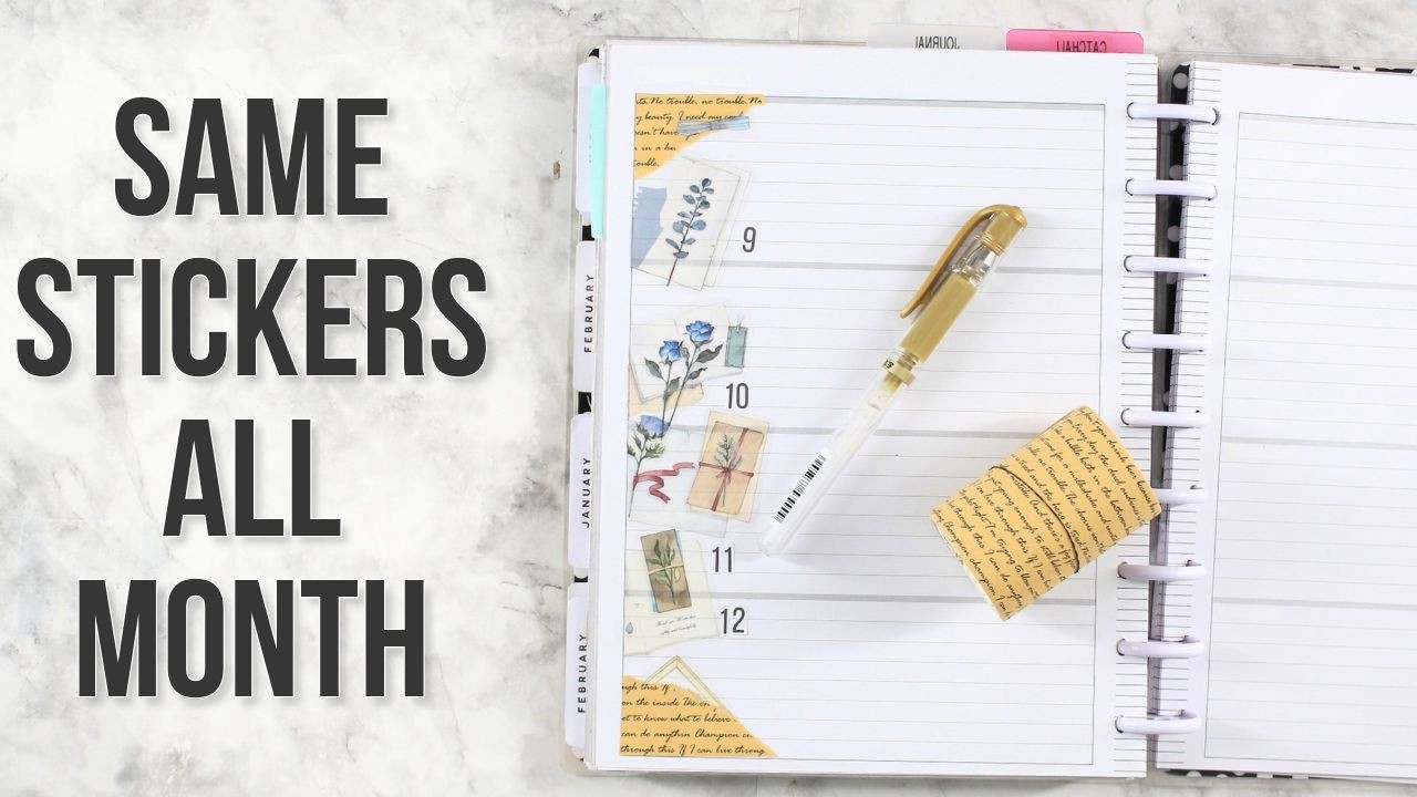 Как украсить ежедневник на весь месяц одним набором наклеек | Медленное, целенаправленное планиро...