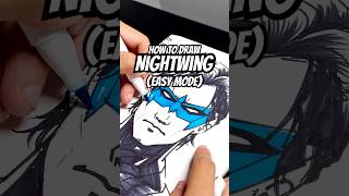 How To Draw Nightwing! (easy mode) - #drawing #art #dc #nightwing #fyp