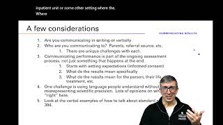 Communicating Assessment Results