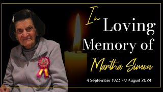 In Loving Memory of Martha Simon
