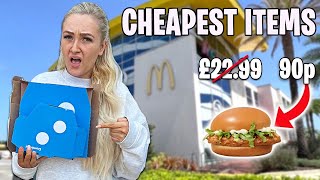 ONLY eating the CHEAPEST item on the menu!!