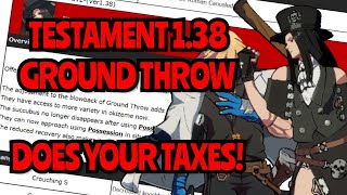 Guilty Gear Strive 1.38 Tech Testament Ground Throw Buff Allows For Safejumps And 50 50 High Lows