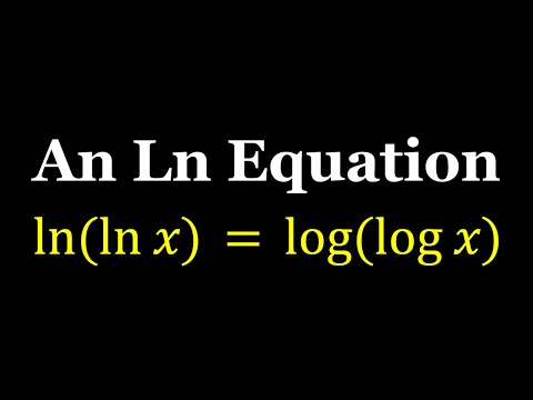 Solving ln(lnx) = log(logx)
