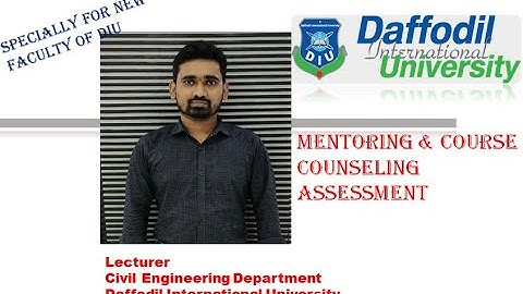 #Mentoring & Counseling Assessment as a DIU Faculty