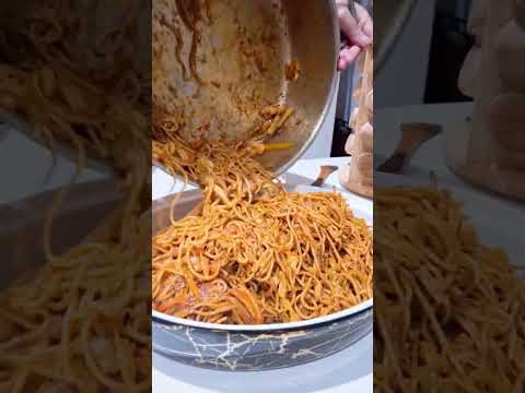 Delicious Spaghetti And Rice Rice Food Spaghetti Cooking