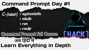 Command Prompt Full Course Day #1 | कमांड प्रॉम्प्ट चलाना सीखें | Full Course In Hindi