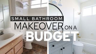 EXTREME SMALL BATHROOM MAKEOVER on a $2,000 BUDGET! Before and After