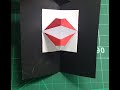 How to make a paper kissing lips ( kissing card )