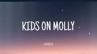 Video thumbnail of "ARIES - KIDS ON MOLLY ( LYRICS )"