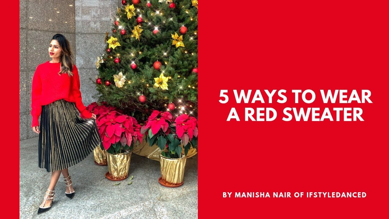 Rewear Statement Pieces - How to Wear a Bright Red Sweater