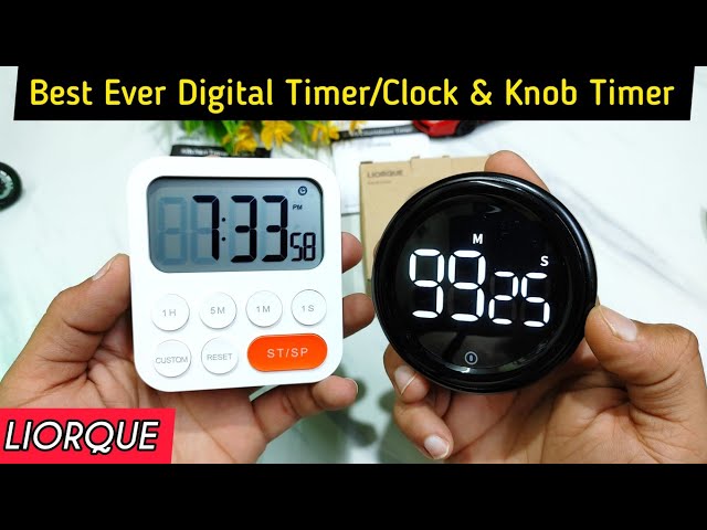 Liorque LIORQUE Kitchen Timers for cooking, Magnetic Timer clock with Large  LcD Display, 3 Levels Volume, Shortcut Setting, Digital Time