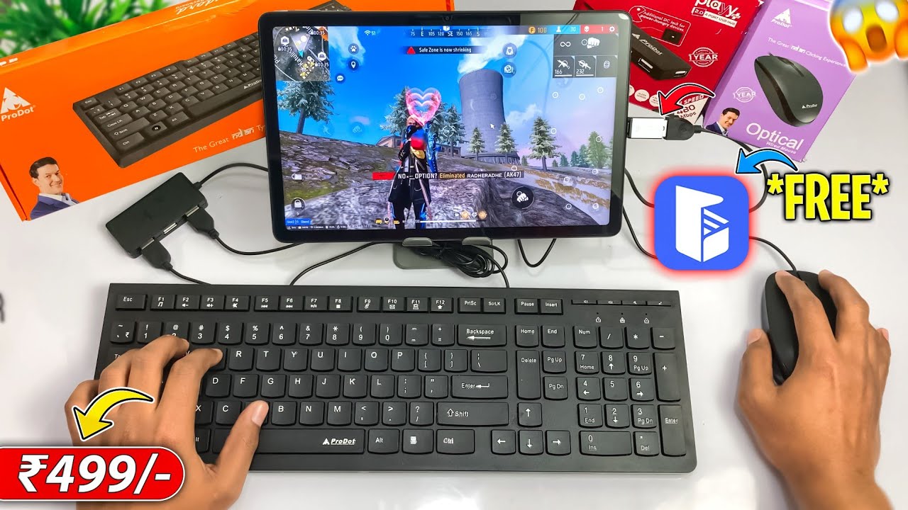 Turn your Mobile into Gaming PC | Buy cheapest full setup keyboard mouse from Flipkart for free fire
