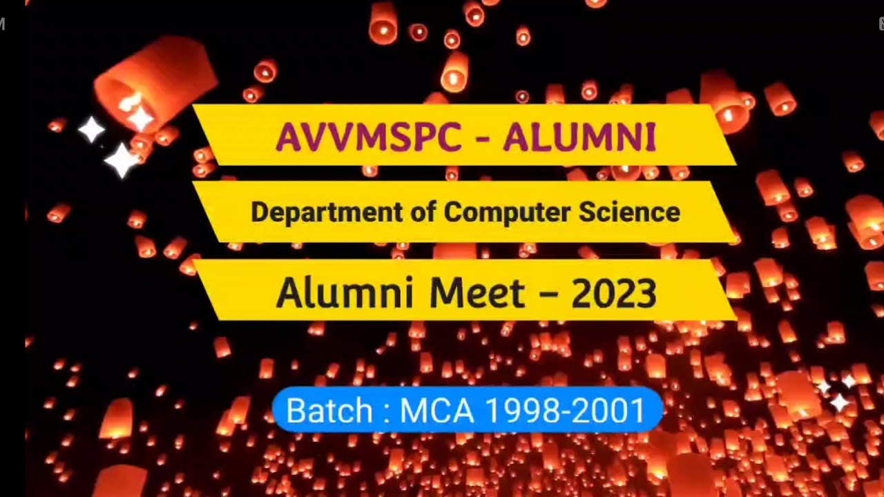 Department of Computer Science Alumni Meet 2023 | Batch : MCA 1998-2001 ...