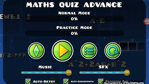 Geometry Dash - maths quiz advance by SharksVN