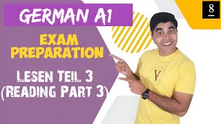 8️⃣ Goethe A1 Lesen Part 3 | Solve Reading Questions Like a Pro