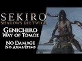Genichiro, Way of Tomoe - Base Vitality【No Damage, Prosthetic Arm, Arts, Items】