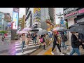 Walk in the rain on gangnam street  seoul travel 4kr