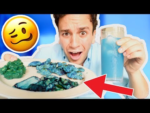 ¡24 HORAS COMIENDO SÓLO COMIDA AZUL! - Beto Pasillas