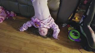 Victoria Gets Stuck Upside Down On The Couch.
