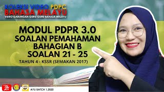 BAHASA MELAYU TAHUN 4 | KERTAS 1 BAHAGIAN B | SOALAN 21 - 25 #akademiyoutuber #kitabantukita