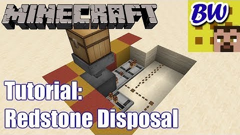 Minecraft Tutorial: Redstone Disposal