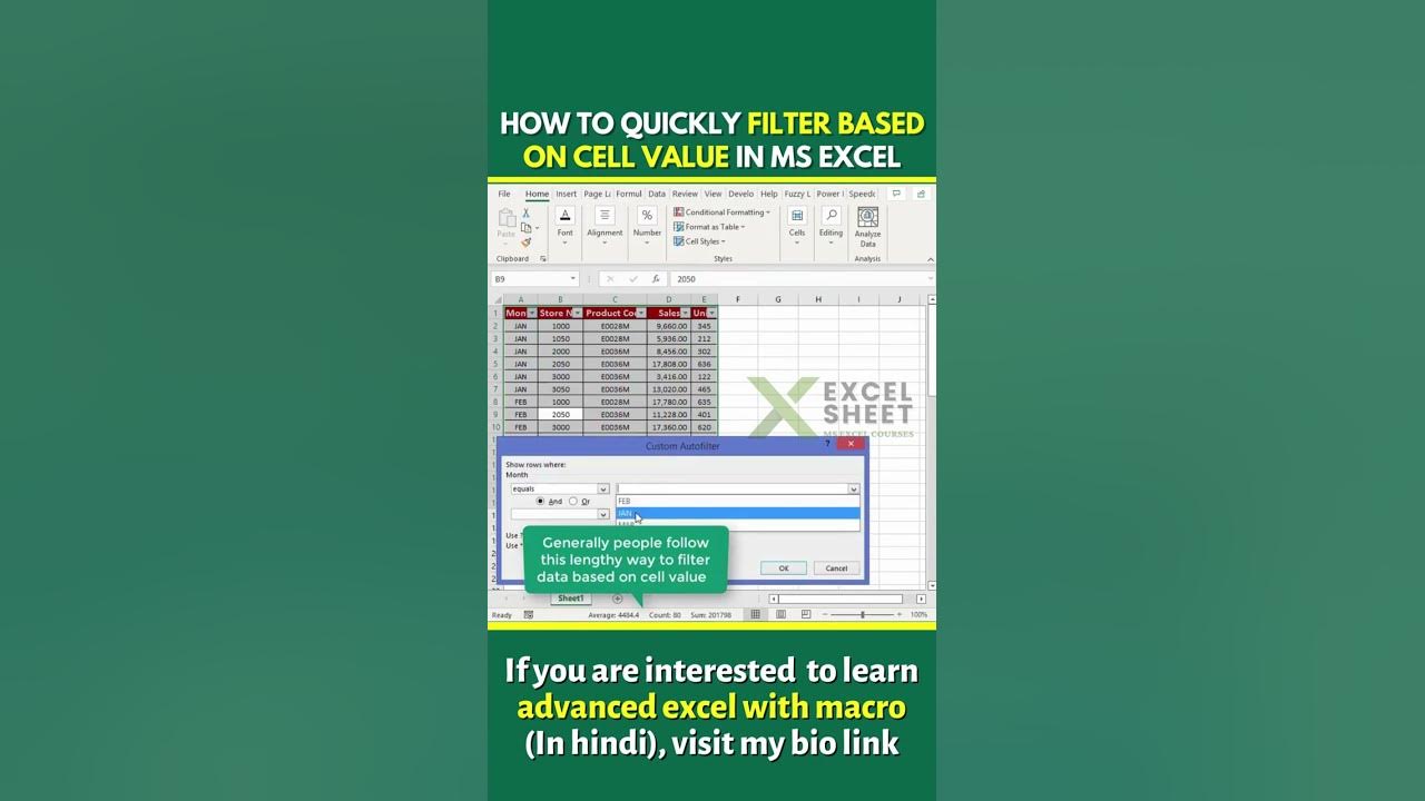 How To Quickly Filter Based On Cell Value In Excel Excel Tips & Tricks