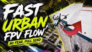 Fast Urban FPV Flow - No Fear, Full Send. 🚀🔥⚡ #fpv #drone #freestyle #speed #apex