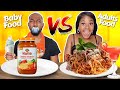 ADULTS FOOD VS BABY FOOD CHALLENGE #14⎢D&B FOREVER