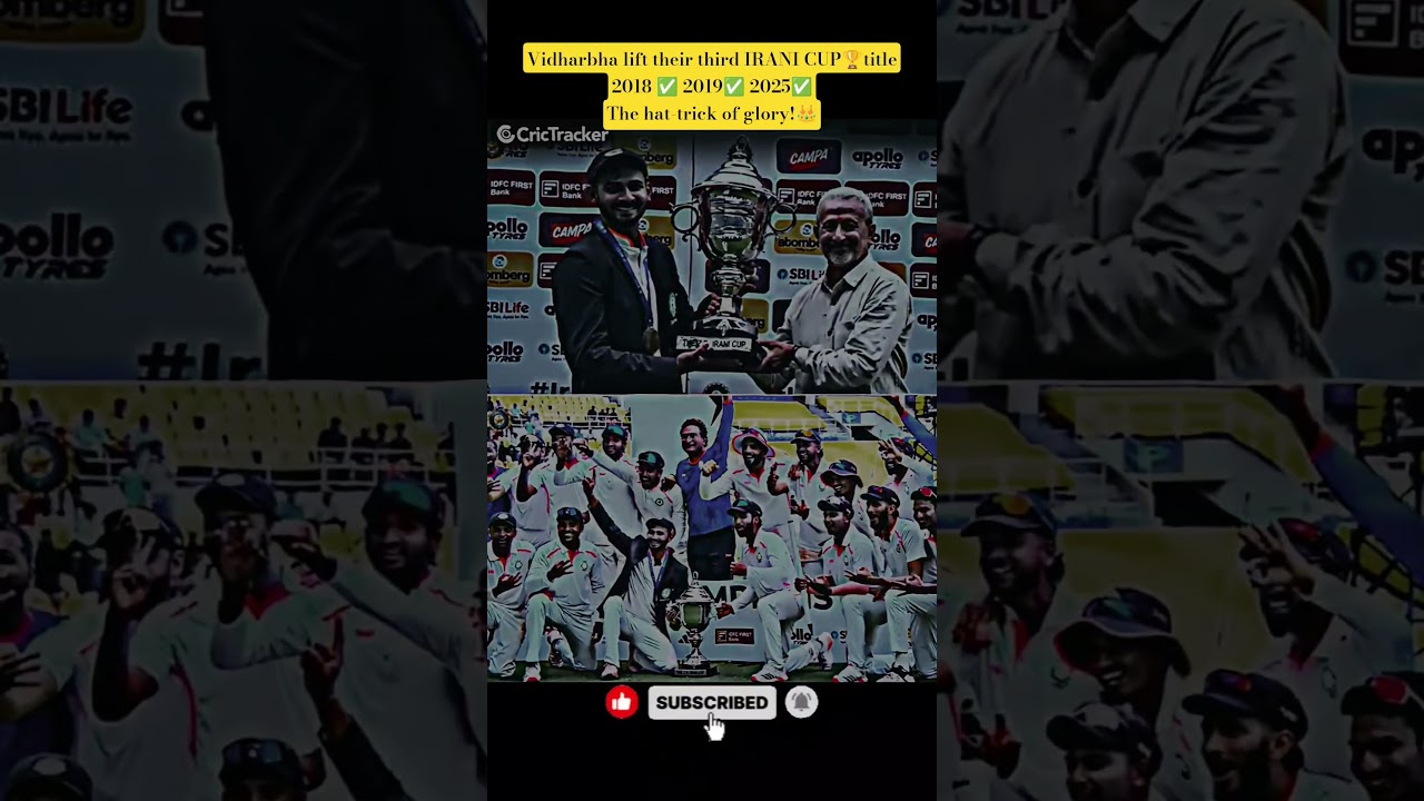 vidharbha won by 93 runs | won the irani cup 2025 | rajat patidar | akshay wadhekar | 