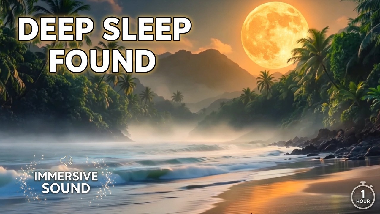 Safe Inside the Secret Ocean Sanctuary ✨ Hypnotic Enigma Ambient & Calming Waves  (1 Hour)