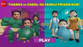 THANOS vs CHEOL-SU FAMILY PRISON RUN! 😱 Who Survives?! (Roblox Obby)