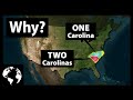 Why the united states has two carolinas north carolina and south carolina