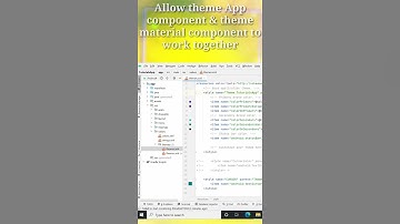 How To Work With THEME.APPCOMPAT & THEME.MATERIALCOMPONENTS In Android Studio | #shorts