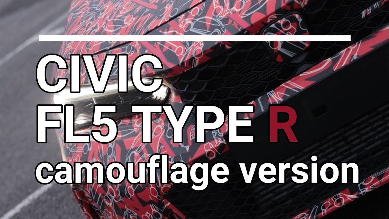 CIVIC FL5 TYPE R camouflage version in モビリティリゾートもてぎ - YouTube