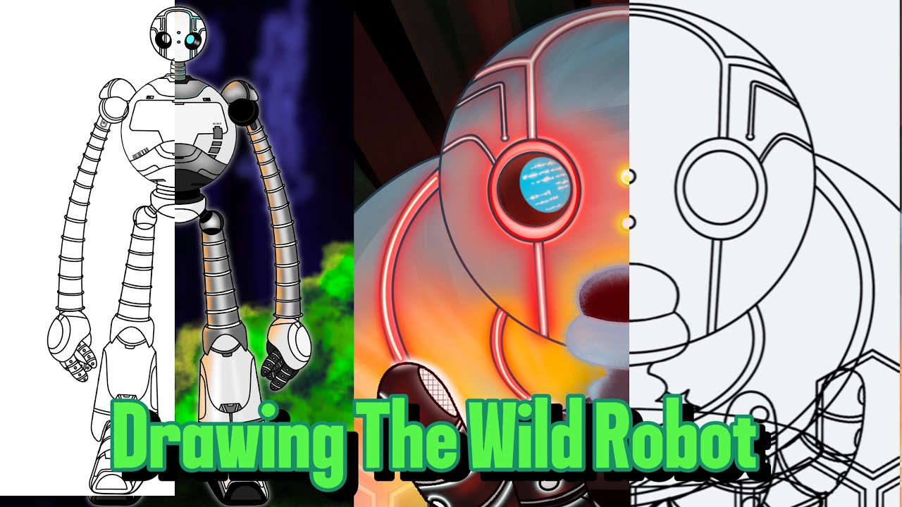 Robot Roz Draw Duck Drawing The Wild Robot | ROZ #thewildrobot #drawing #speeddrawing - YouTube