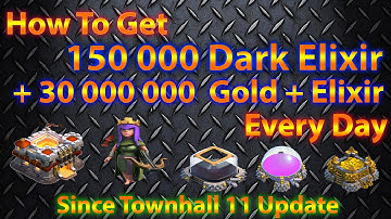 Clash Of Clans-Farming How to Raid 30k Dark elixir/hr GET LOOT FAST! Th7 Th8 Th9 TH10 Th11