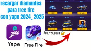 HOW TO RECHARGE DIAMONDS FOR FREE FIRE WITH UPDATED YAPE