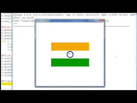 Draw Indian Flag using Python