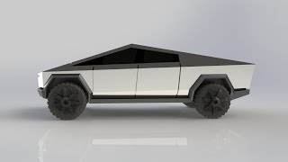 Tesla Cybertruck Time-lapse Modelling in SolidWorks CAD