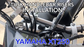 XT250 Tusk Handlebar Risers Installation