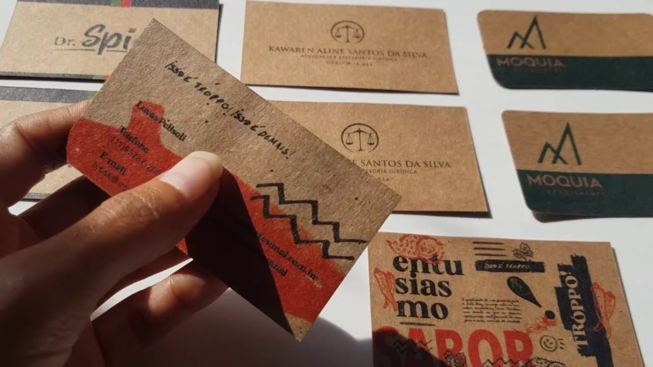 Impressão de Cartão de Visita em papel Ecológico Kraft - YouTube