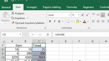 Berekeningen maken in Excel