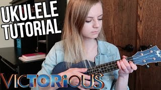 Video thumbnail of "How to play the Victorious theme song on ukulele! (Make It Shine tutorial)"