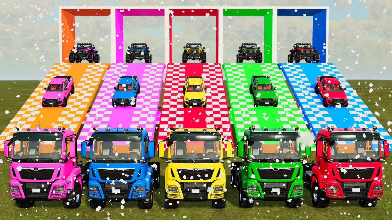 WINTER SESSION - TRANSPORTING FORD RANGER AND JEEP TRAILCAT WITH MAN TRUCK IN FS22 #39