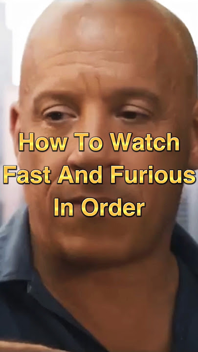 The Fast and Furious Right Watch Order