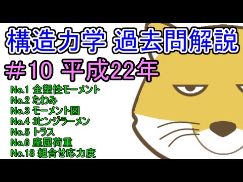 10 平成22年【一級建築士過去問】スナギツネの構造力学解説