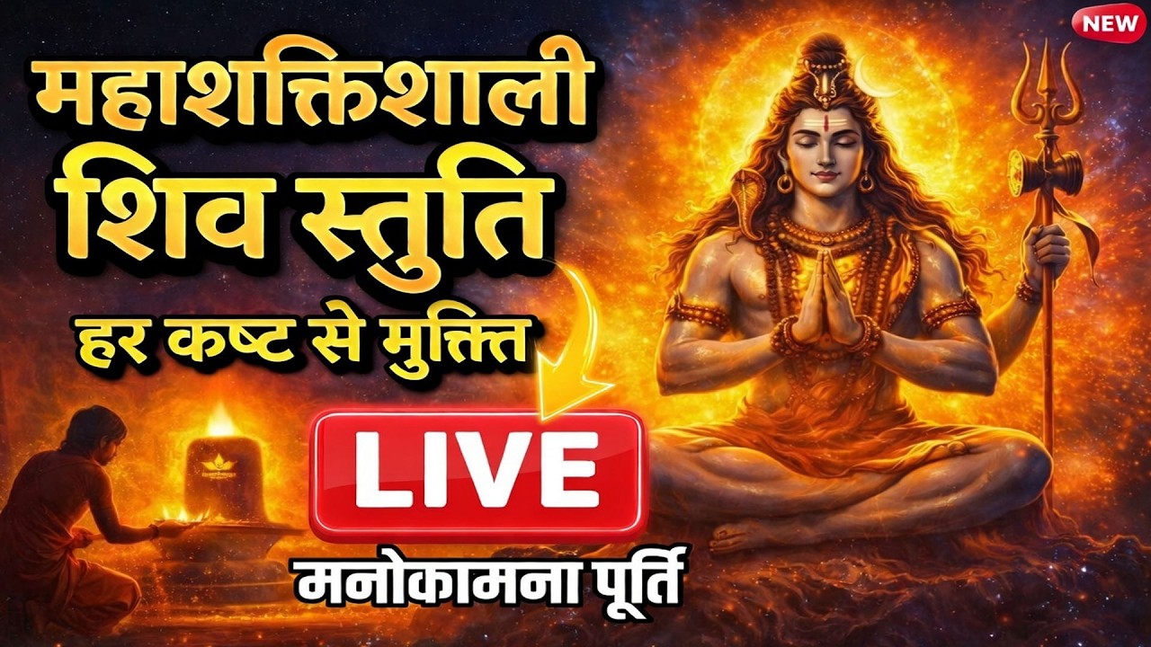 🔴 🔱 LIVE: महाशक्तिशाली शिव स्वर्णमाला स्तुति | सभी संकटों का नाश और मनोकामना सिद्धि 🙏